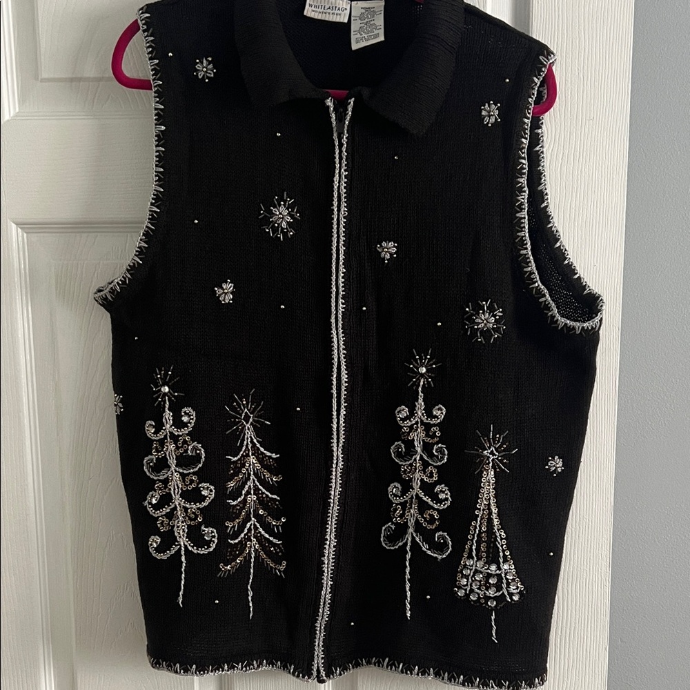 White Stag Vintage Women’s Plus Ugly Christmas Sweater Vest size 18W